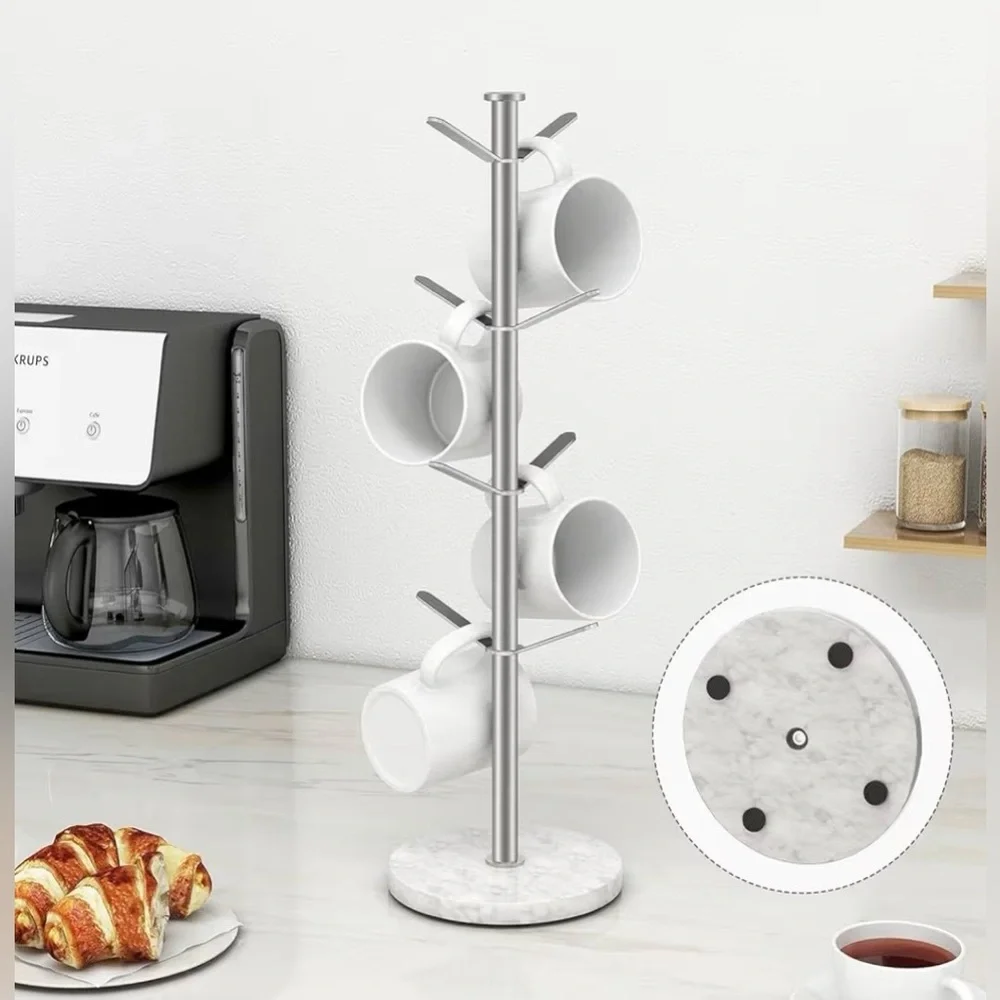 Gypie Marble Mug Holder Tree 8 Hooks